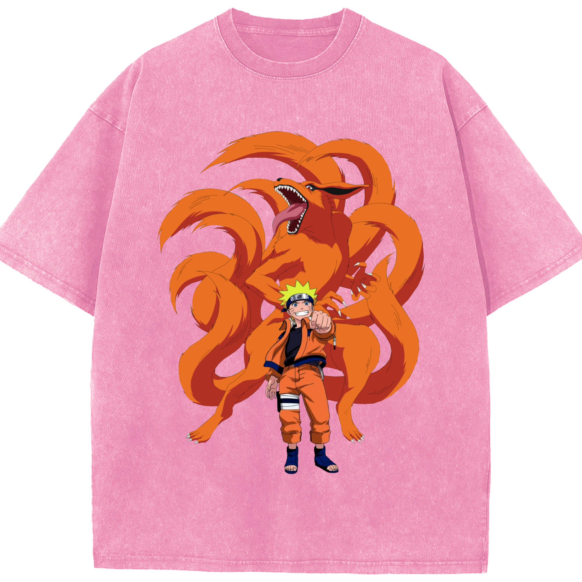 （画像用） NARUTO -ナルト- うずまき ナルト Uzumaki Naruto 綿100% ヴィンテージ風 半袖Tシャツ（フロントプリント）
